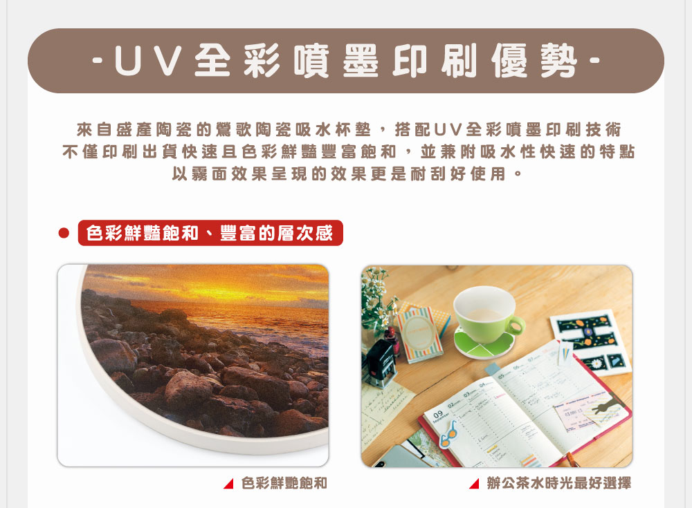 客製化陶瓷吸水杯墊（圓形）