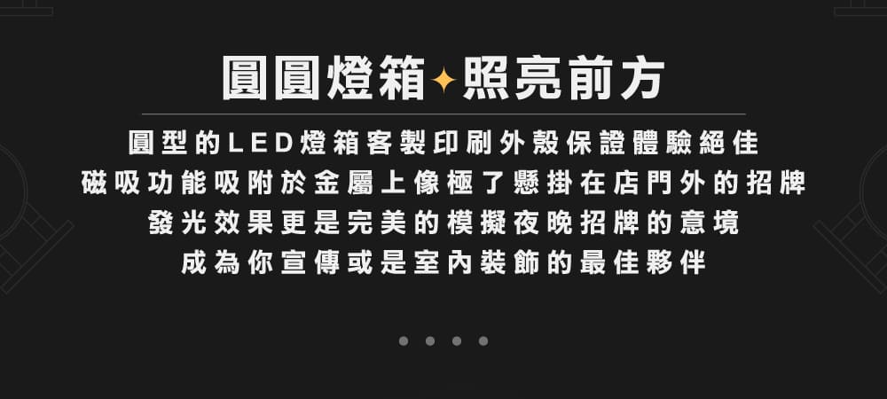 客製化磁吸 LED 招牌燈箱（圓形）