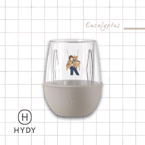 似顏繪 x HYDY 雙層玻璃蛋型杯（尤加利）