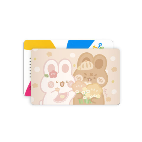 卡片型電子票證（花卉焦焦兔與小兔兔）